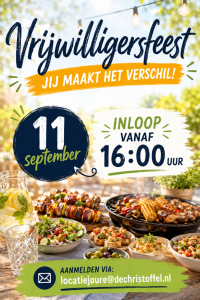 Vrijwilligersfeest 11 september 2026